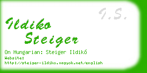 ildiko steiger business card